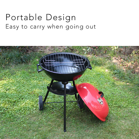 Medium - Sized Portable Apple Grill – Triangular Round Outdoor BBQ Grill for Camping & Picnics