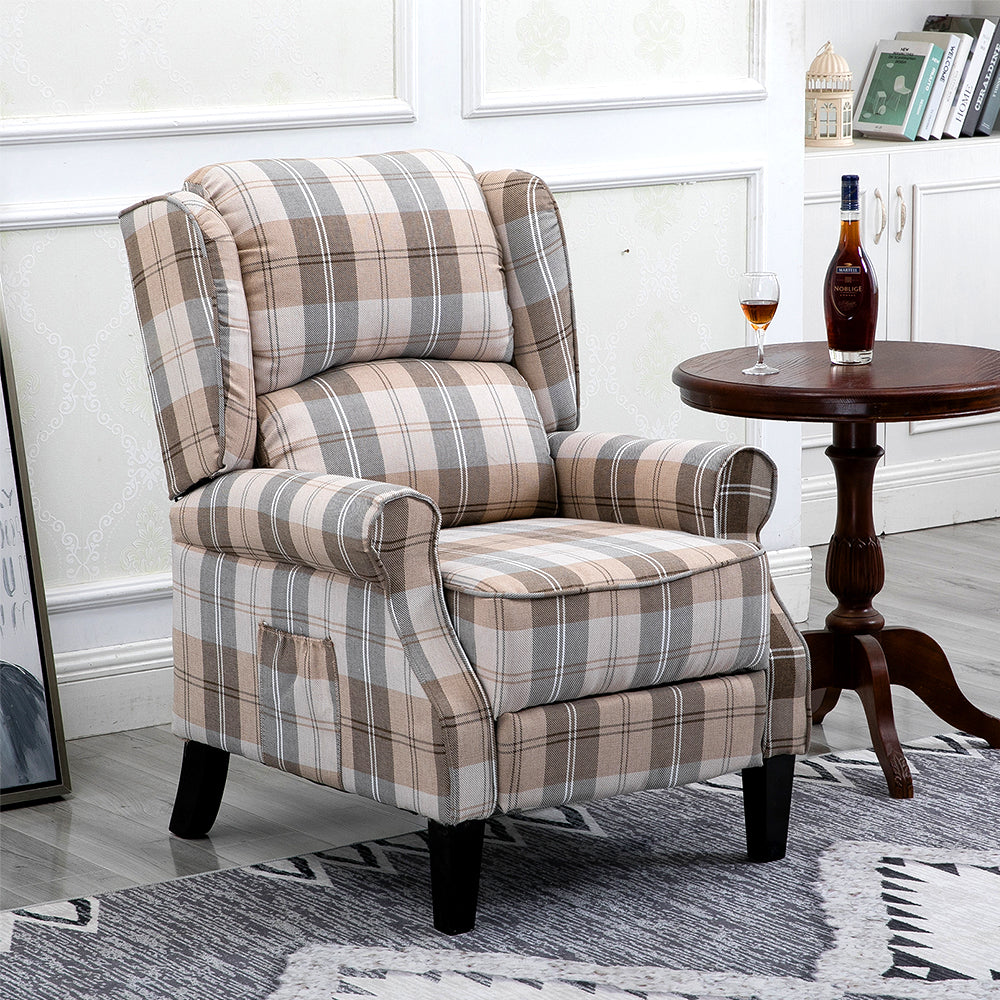 Mid Century Modern Upholstered Recliner Chair