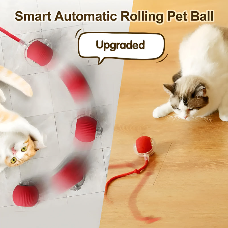 Interactive Dog and Cat Toy Ball – Smart Automatic Rolling Pet Toy with Obstacle Avoidance, Rechargeable and Durable