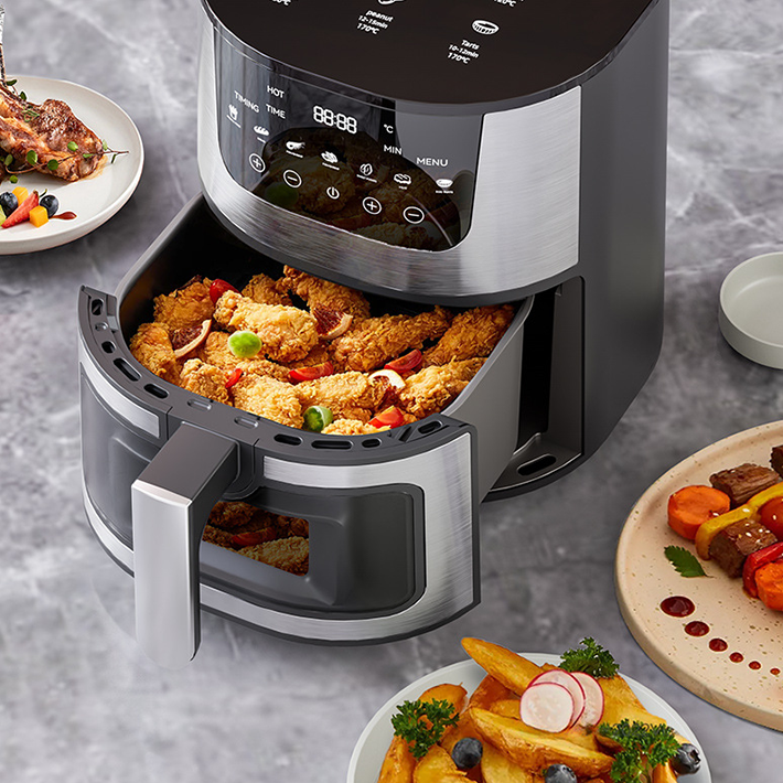 7 Litre Large Capacity Digital Air Fryer – Stainless Steel Basket & LCD Control Panel