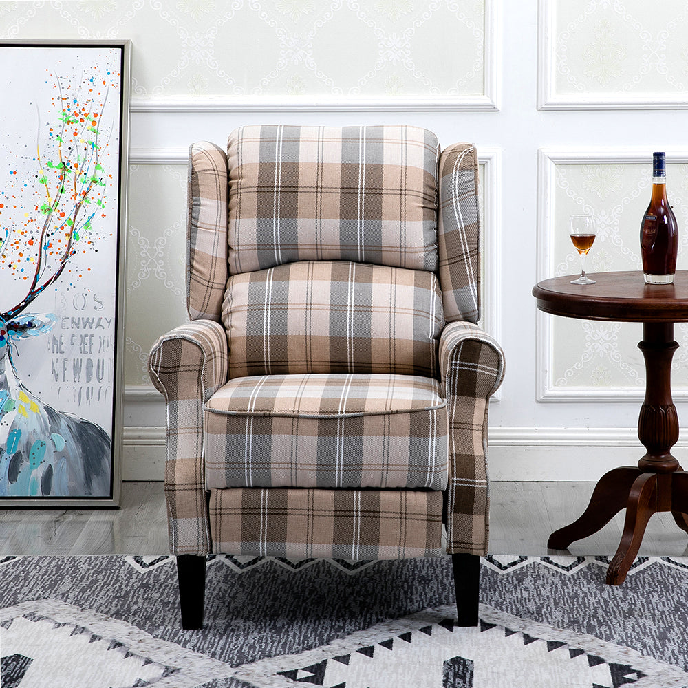 Mid Century Modern Upholstered Recliner Chair