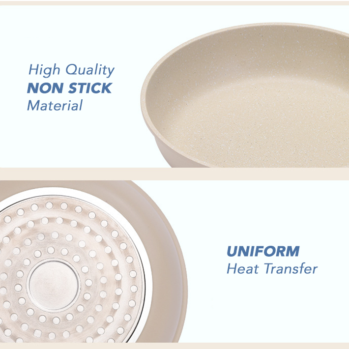 Non-Stick Maifan Stone Pot and Pan Set – Portable Aluminum Cookware
