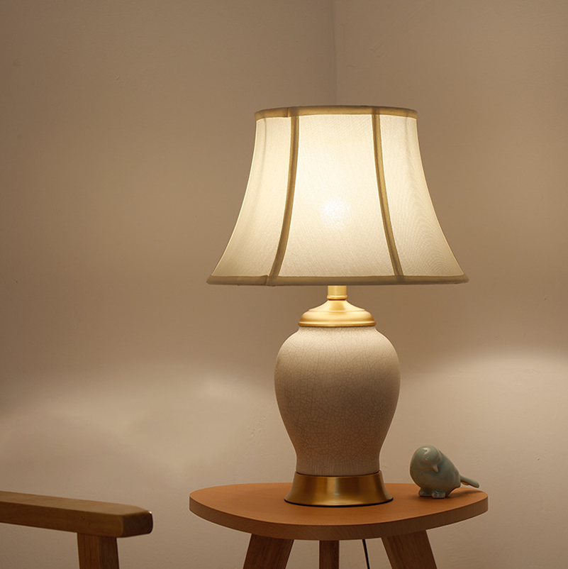 Elegant Handcrafted Ceramic Table Lamp – Bell & Drum Shade Options – Vintage & Modern Fusion