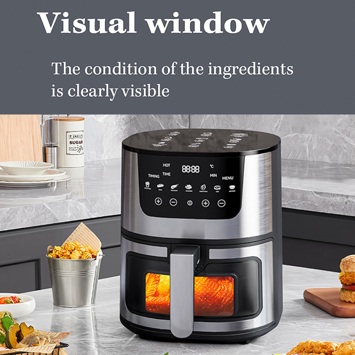 7 Litre Large Capacity Digital Air Fryer – Stainless Steel Basket & LCD Control Panel