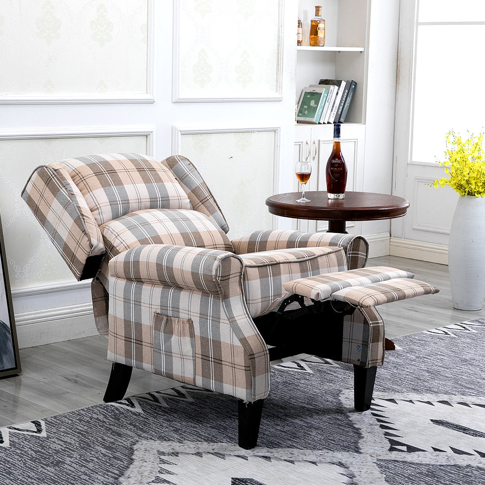 Mid Century Modern Upholstered Recliner Chair