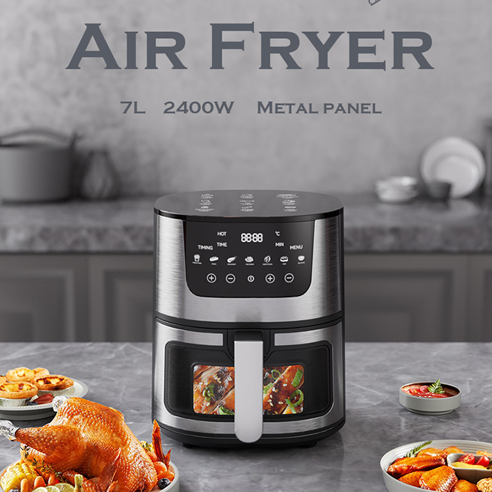 7 Litre Large Capacity Digital Air Fryer – Stainless Steel Basket & LCD Control Panel