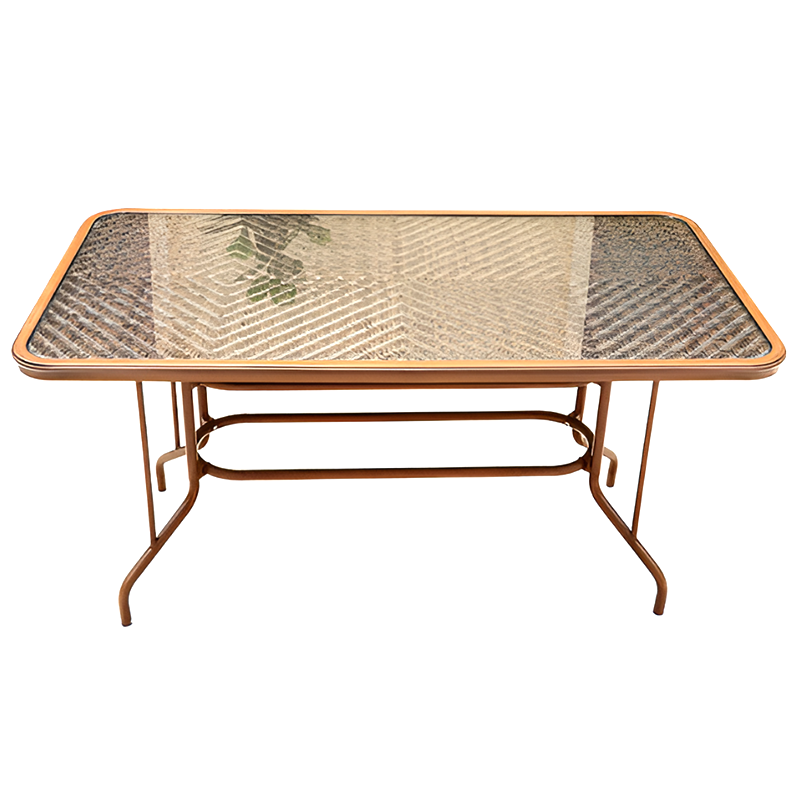 Outdoor Rattan Dining Set – French Island Style Patio Chairs & Waterproof Glass Table