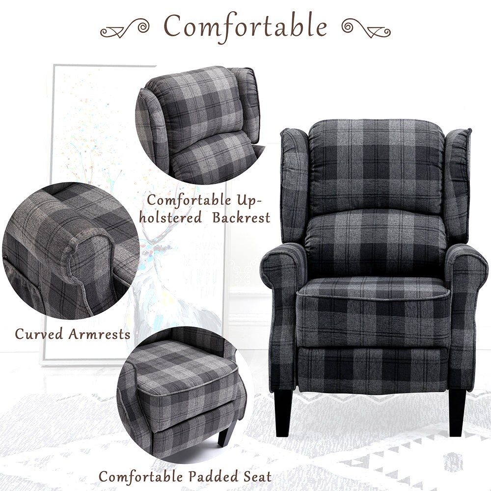 Mid Century Modern Upholstered Recliner Chair