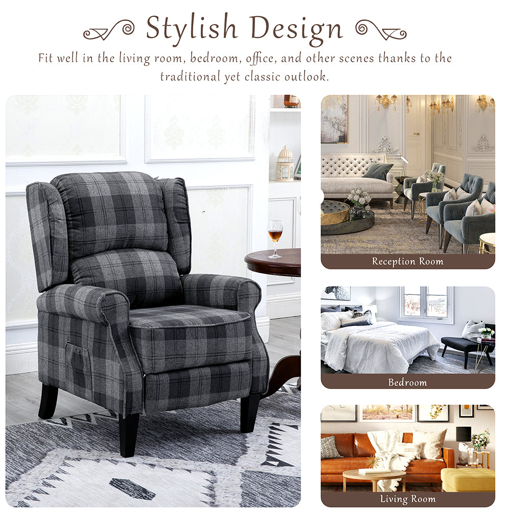 Mid Century Modern Upholstered Recliner Chair
