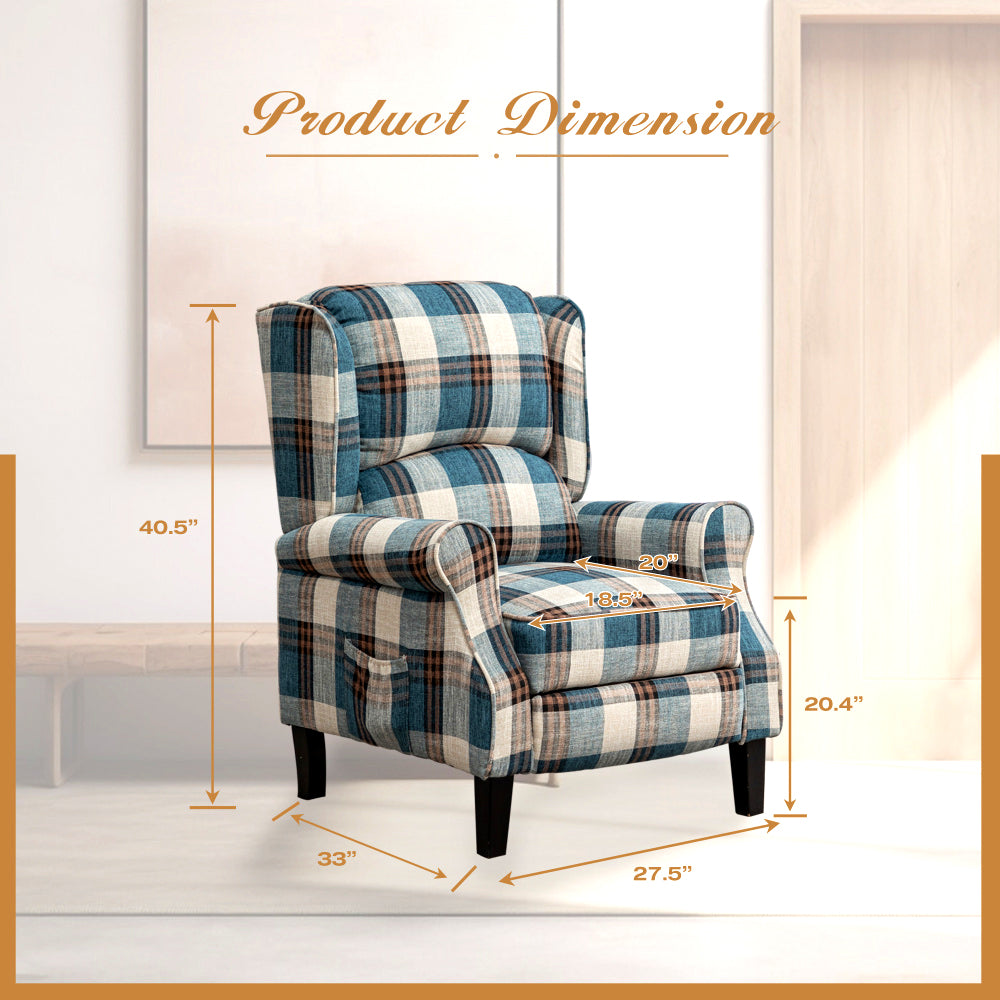 Mid Century Modern Upholstered Recliner Chair