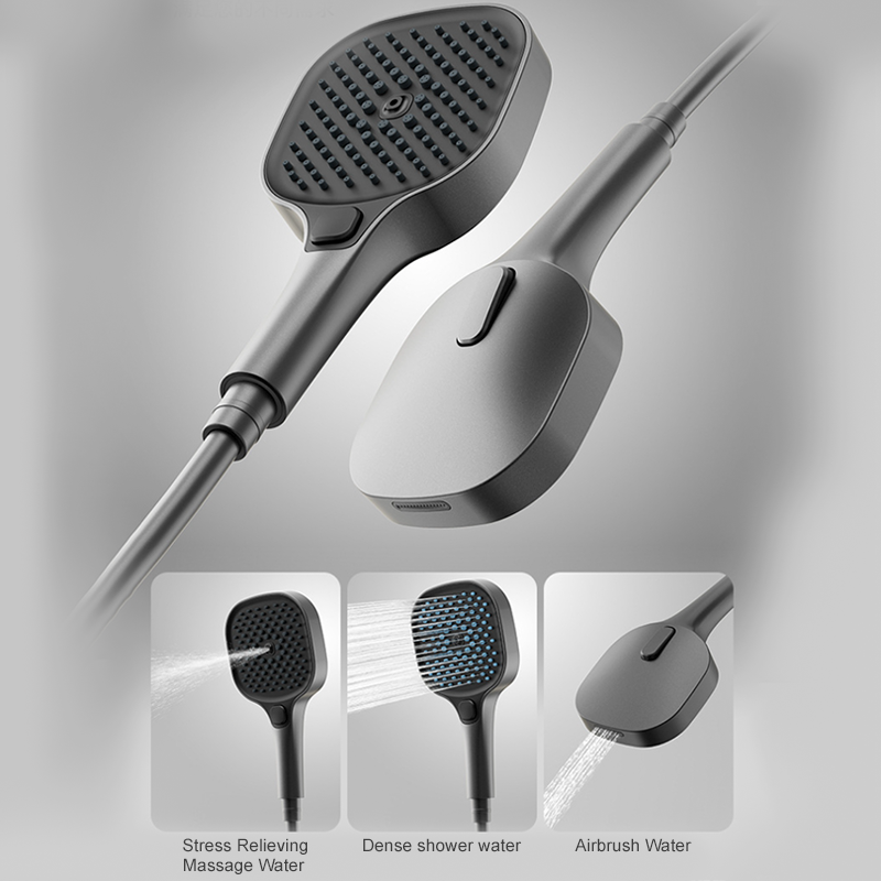 Multi-Functional Pressurized Shower Head Set – Double-Layer Storage for Bathroom