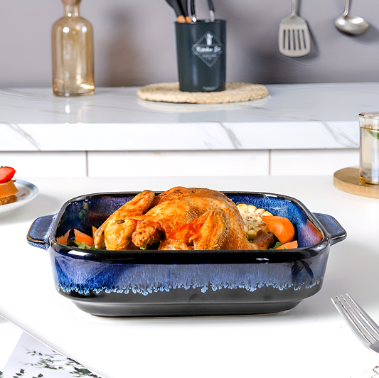 8x8 Ceramic Baking Dish – Square Bakeware Pan for Oven, Casseroles, Lasagna, Brownies – Dishwasher & Microwave Safe