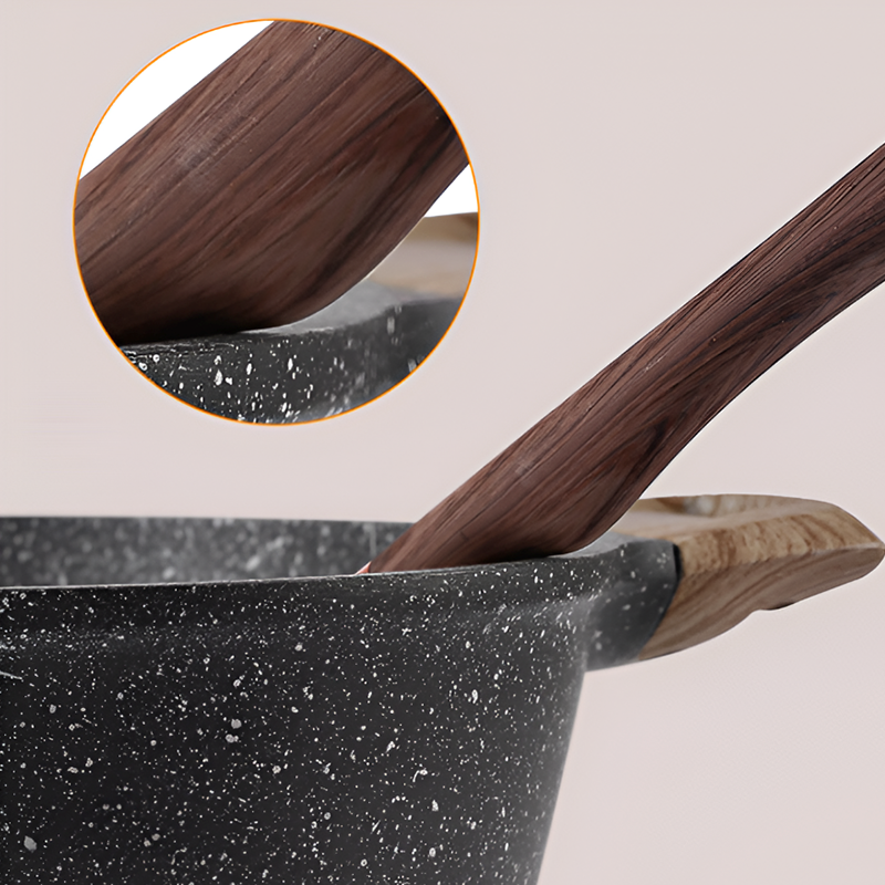 12-Piece Silicone & Wood Grain Kitchen Utensil Set – Heat-Resistant Non-Stick Cooking Tools