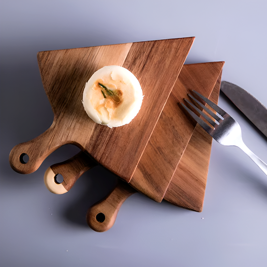 Premium Wood Puzzle Pizza Platter – 6-Slice Detachable Serving Board with Handles