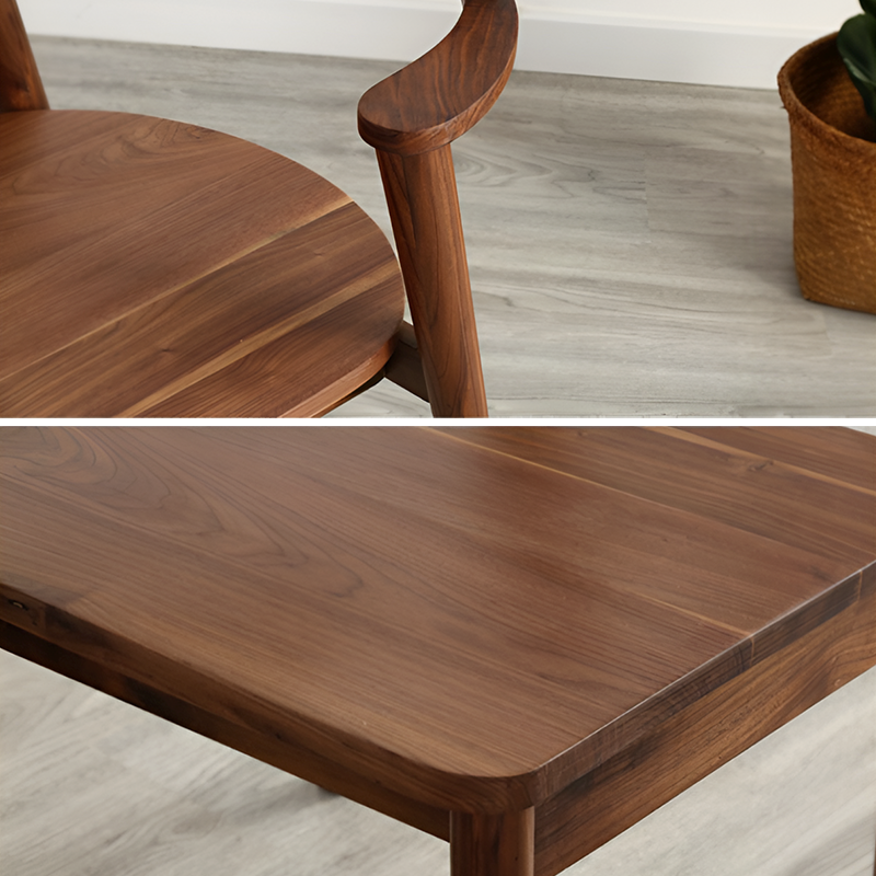 Modern Solid Wood Dining Chair – North American Cherry And Dark Walnut - Versatile Dining And Desk Chair