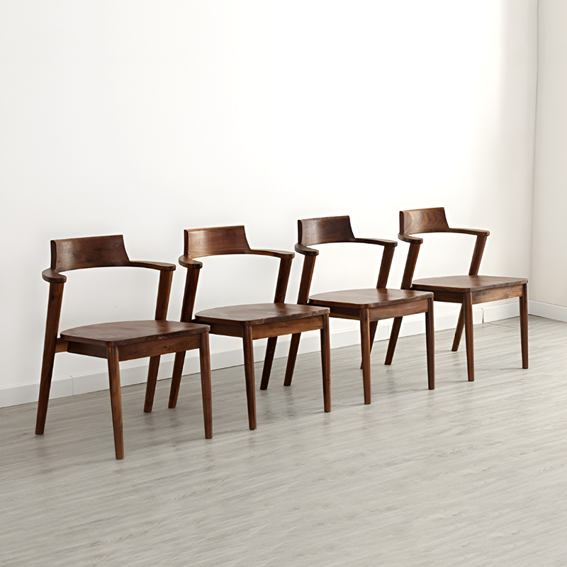 Modern Solid Wood Dining Chair – North American Cherry And Dark Walnut - Versatile Dining And Desk Chair