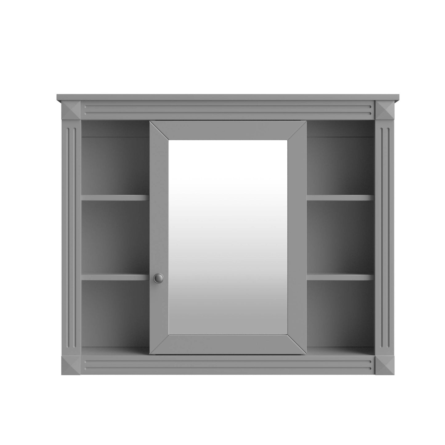 Wall Mounted Bathroom Storage Cabinet with Mirror – 8-Compartment Organizer for Toiletries & Essentials