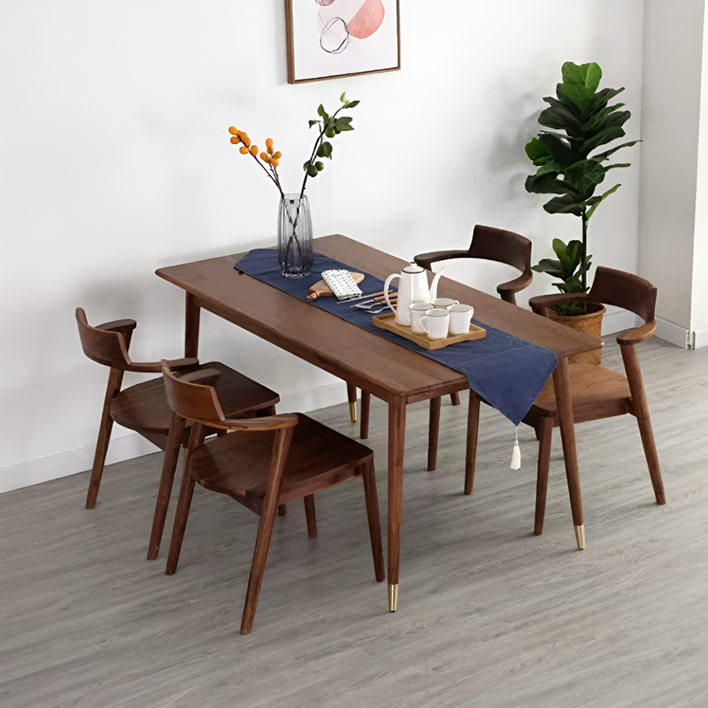 Modern Solid Wood Dining Chair – North American Cherry And Dark Walnut - Versatile Dining And Desk Chair