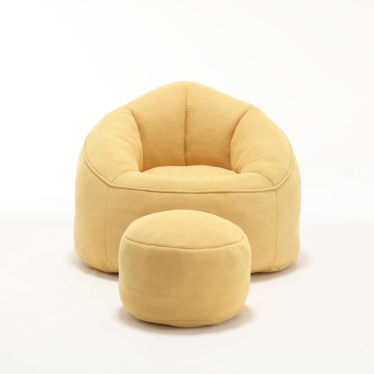 Modern Bean Bag Chair with Footrest – Comfy High-Density Foam Lounge Chair for Bedroom & Living Room