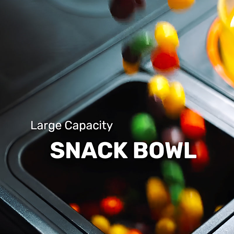 Multifunctional Snack Box with Wireless Charging Power Bank & Anti-Flip Gyroscope – Indoor & Outdoor Storage & Cup Holder