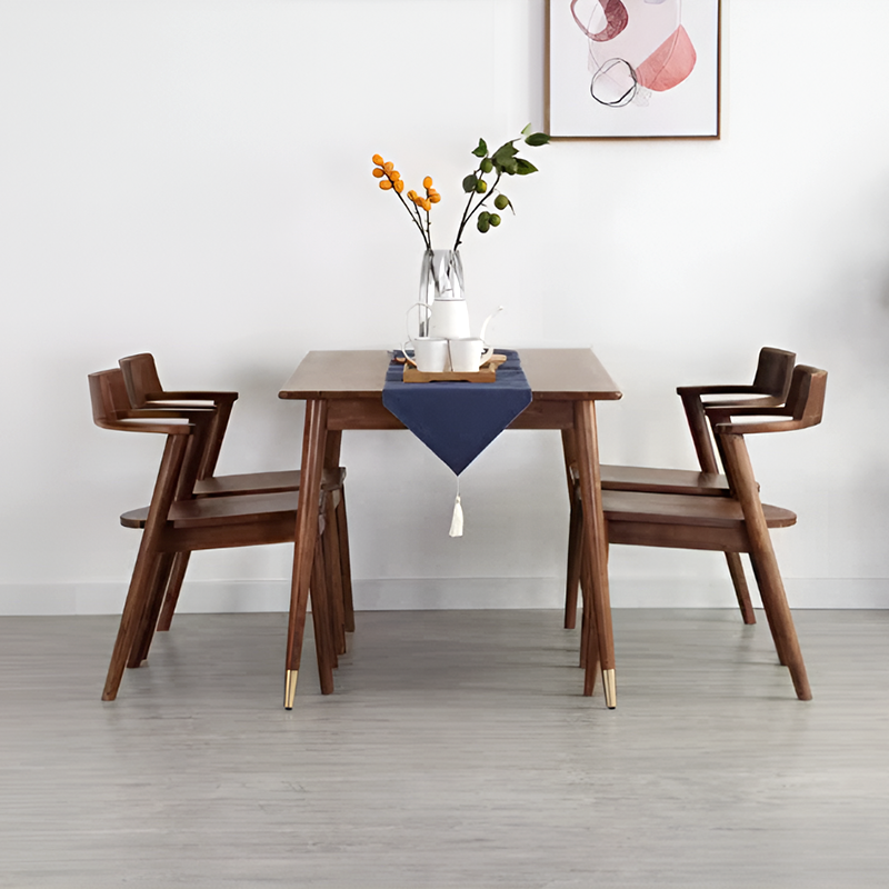 Modern Solid Wood Dining Chair – North American Cherry And Dark Walnut - Versatile Dining And Desk Chair