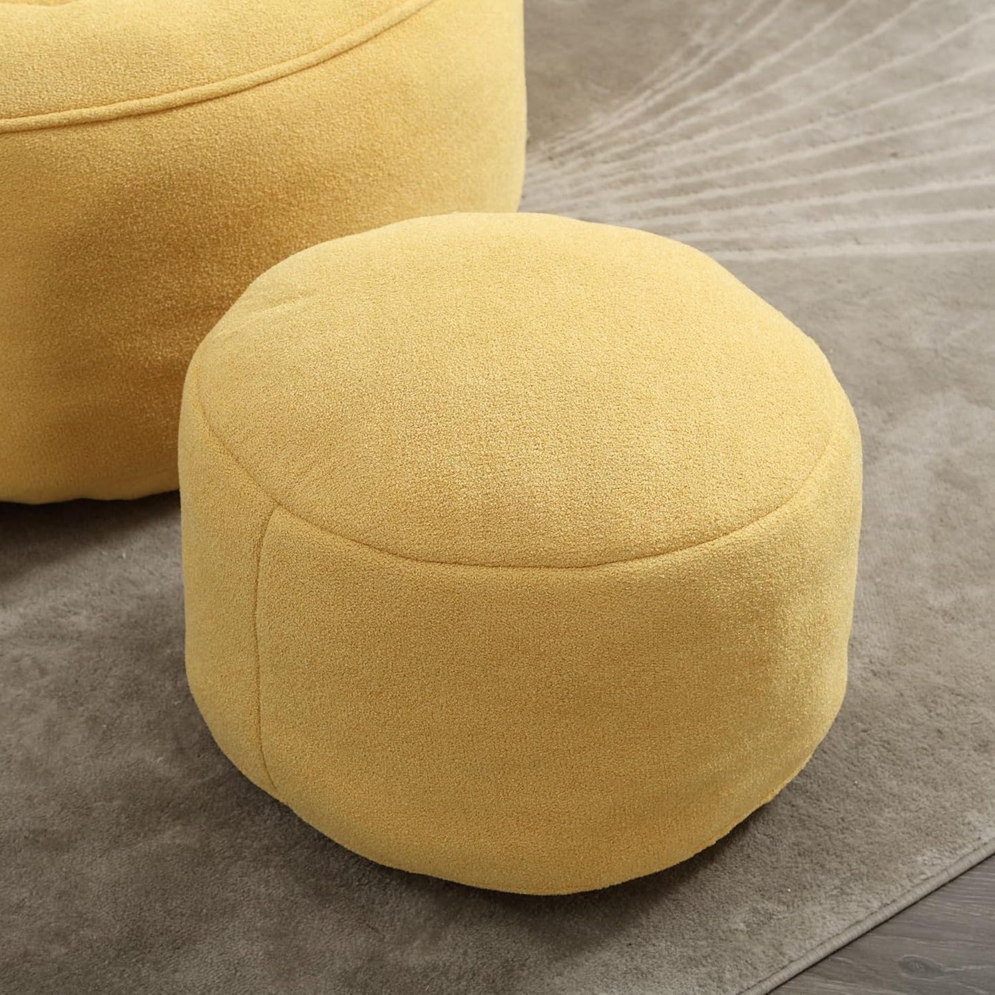 Modern Bean Bag Chair with Footrest – Comfy High-Density Foam Lounge Chair for Bedroom & Living Room