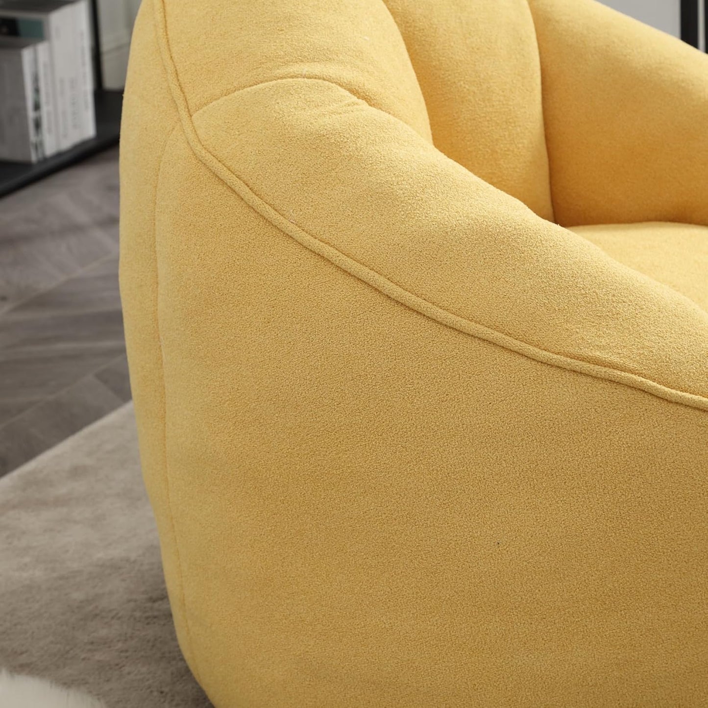 Modern Bean Bag Chair with Footrest – Comfy High-Density Foam Lounge Chair for Bedroom & Living Room