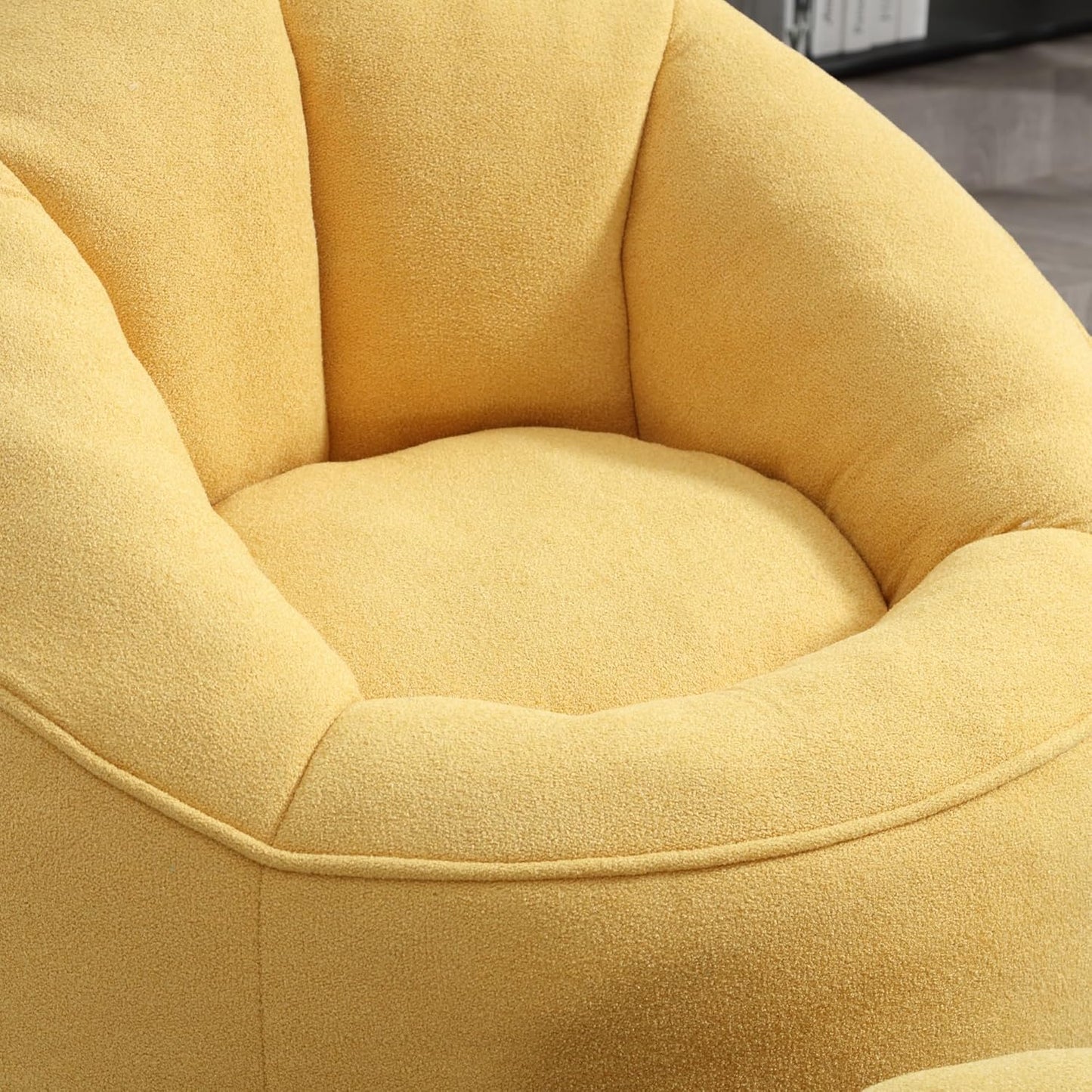 Modern Bean Bag Chair with Footrest – Comfy High-Density Foam Lounge Chair for Bedroom & Living Room