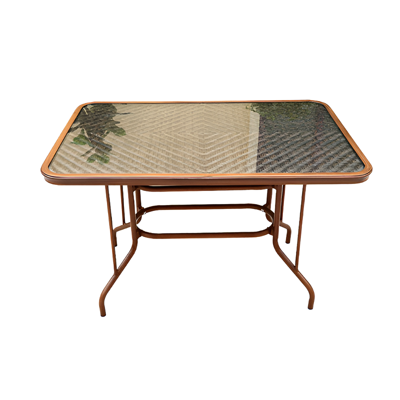 Outdoor Rattan Dining Set – French Island Style Patio Chairs & Waterproof Glass Table