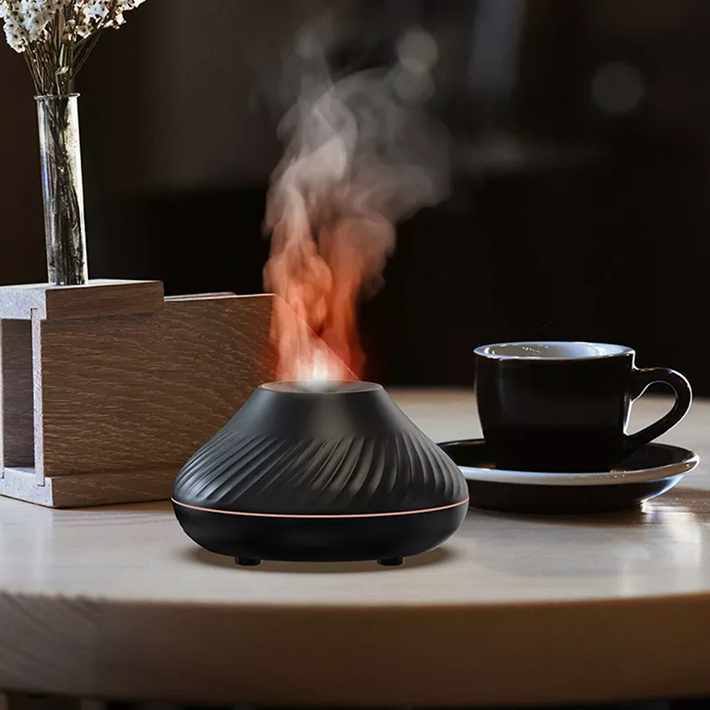 Flame Effect Aroma Diffuser – Humidifier with 3D Fire Light Display