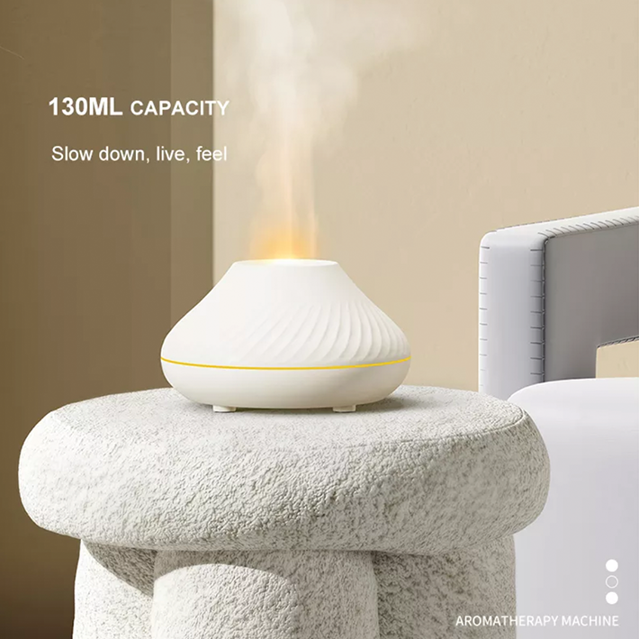 Flame Effect Aroma Diffuser – Humidifier with 3D Fire Light Display