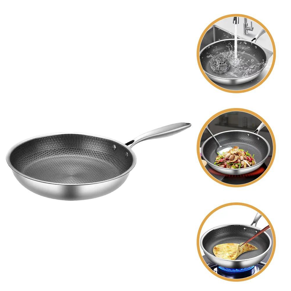 Honeycomb Stainless Steel Non-Stick Frying Pan