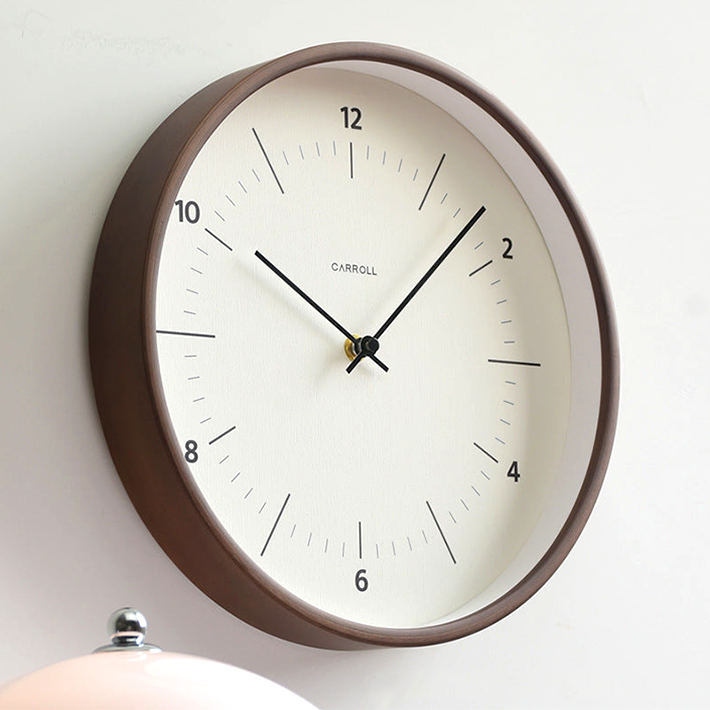 Modern Nordic Wooden Wall Clock – Minimalist Silent Quartz Clock for Living Room & Home Décor