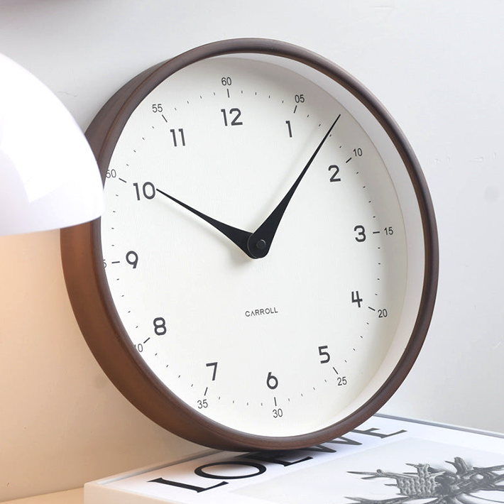 Modern Nordic Wooden Wall Clock – Minimalist Silent Quartz Clock for Living Room & Home Décor