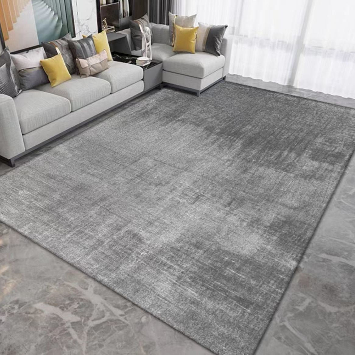 Living Room Carpet Dirt Resistant And Easy-to-take-care Modern Simple Sofa Coffee Table Carpet Household Wear-resistant Non-slip Crystal Cashmere Carpet