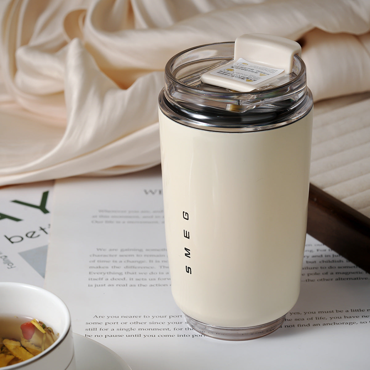 In Stock Smeg Accompanying Cup Coffee Cup Milk White Coffee Cup 304 Stainless Steel Car Cup