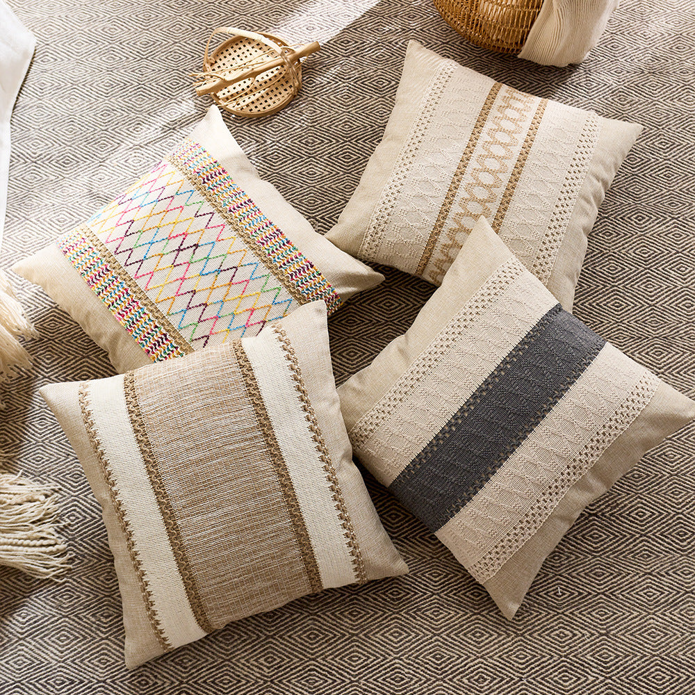 Bohemian Ethnic Style Cotton And Linen Style Pillow Living Room Sofa Pillow Vintage Pillow Head Cushion Pillow Case