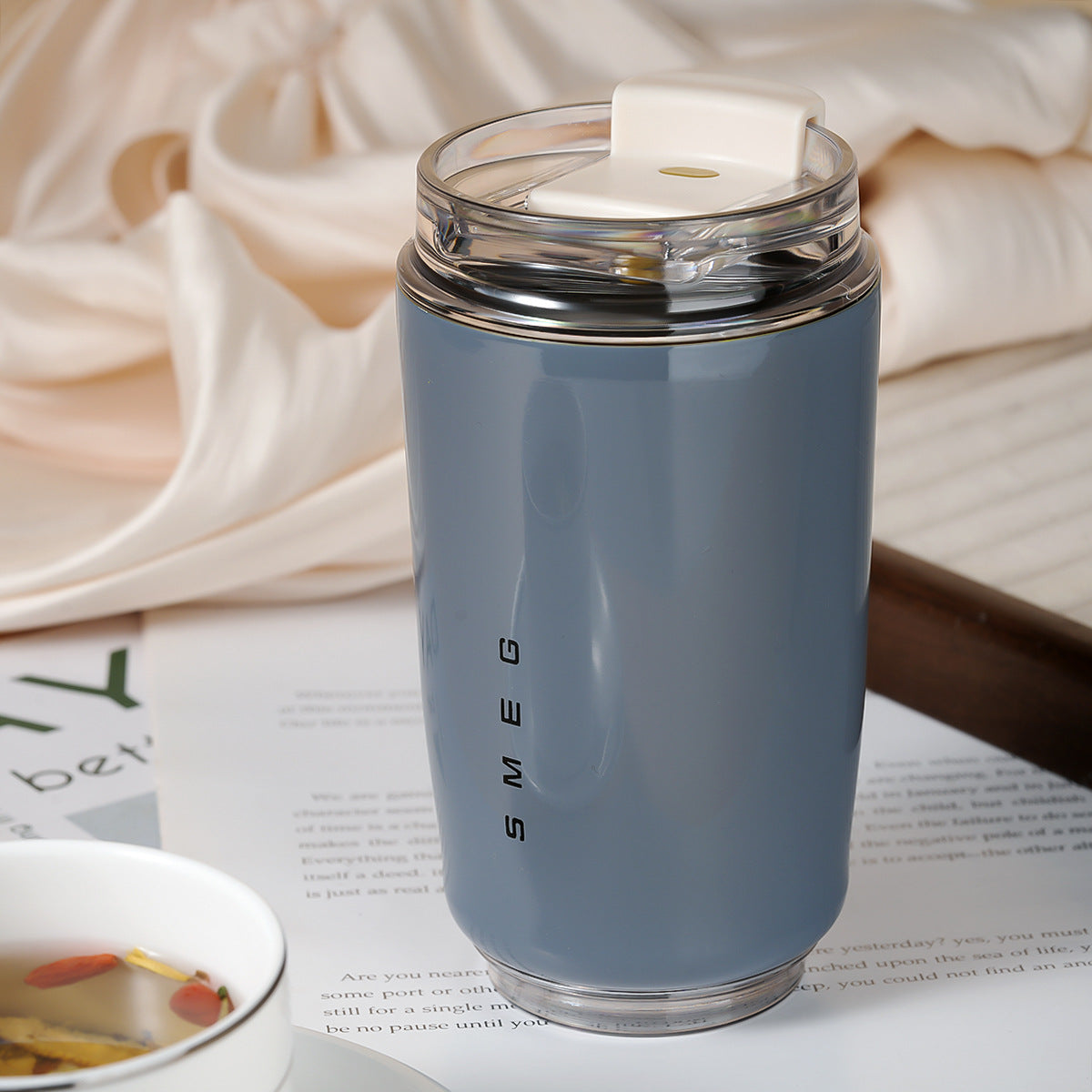 In Stock Smeg Accompanying Cup Coffee Cup Milk White Coffee Cup 304 Stainless Steel Car Cup
