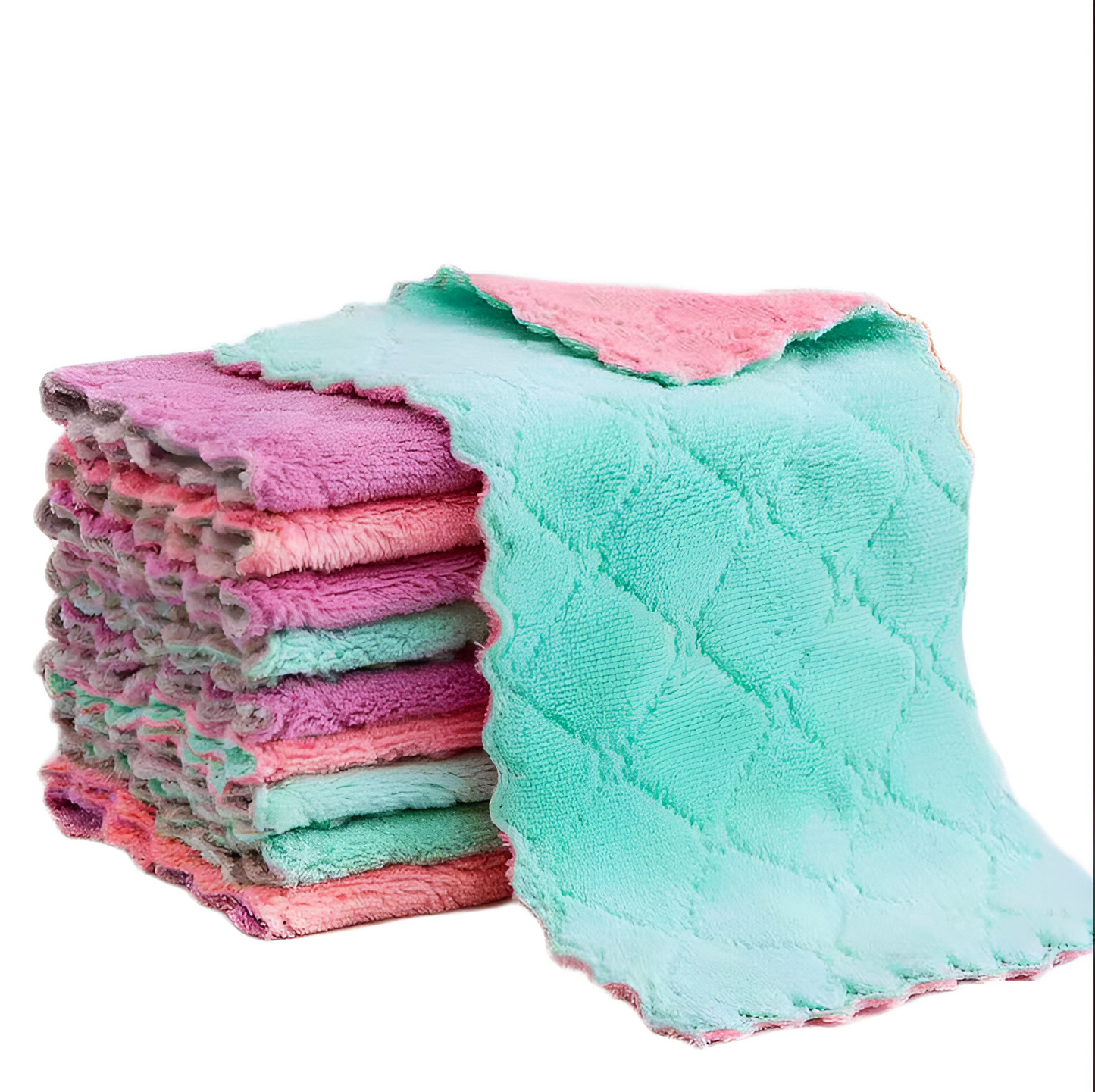 Set of 10 Kitchen Towels – Lint-Free Dish Cloths, Super Absorbent Hand Towels & Cleaning Rags for Home & Kitchen