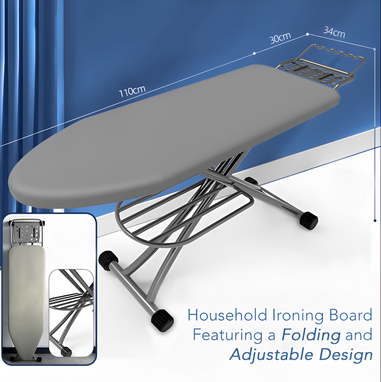 Extra-Large Ironing Station – Foldable Ironing and Storage Rack
