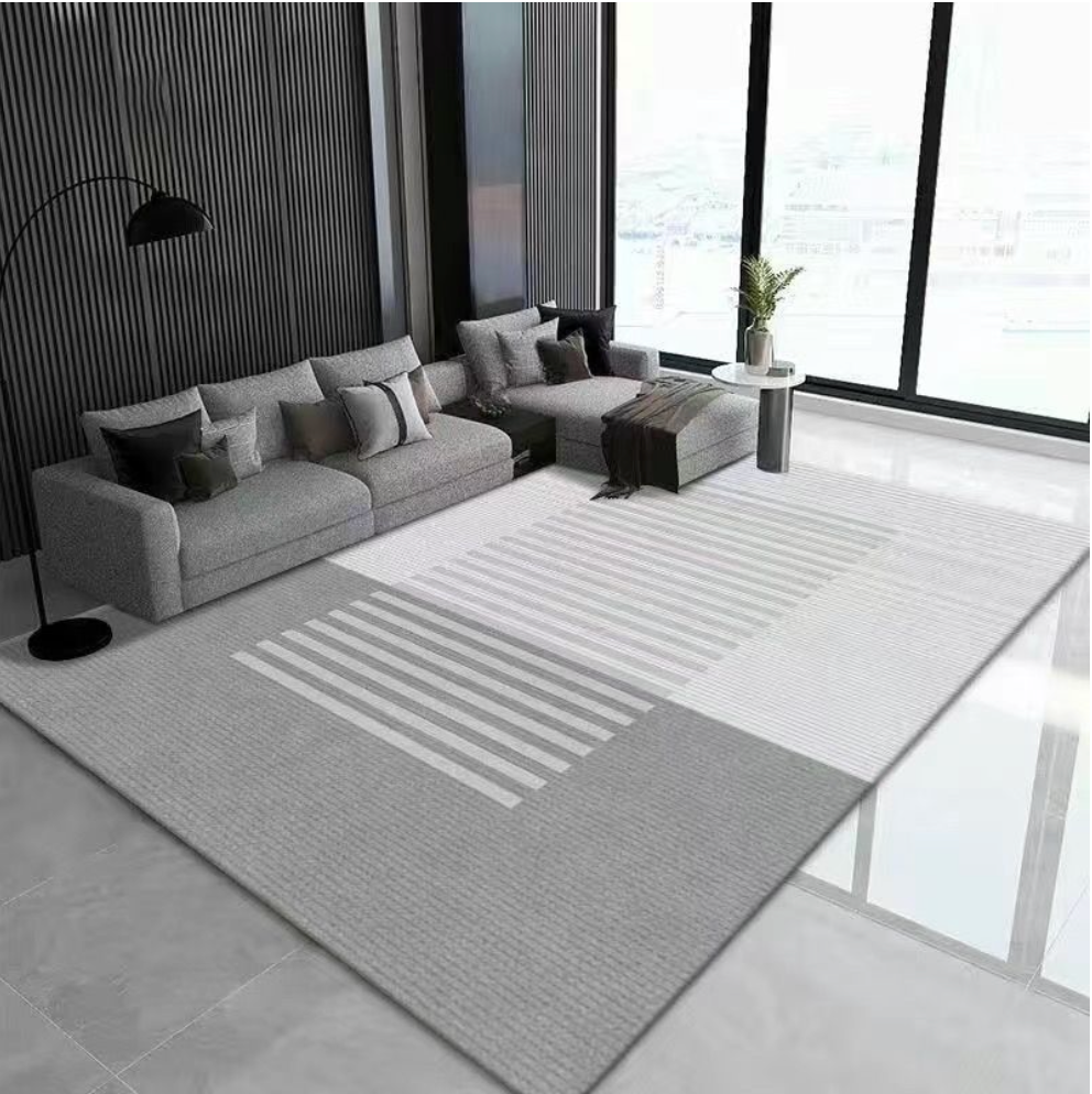 Modern Crystal Velvet Living Room Carpet – Non-Slip, Dirt-Resistant, and Easy to Maintain