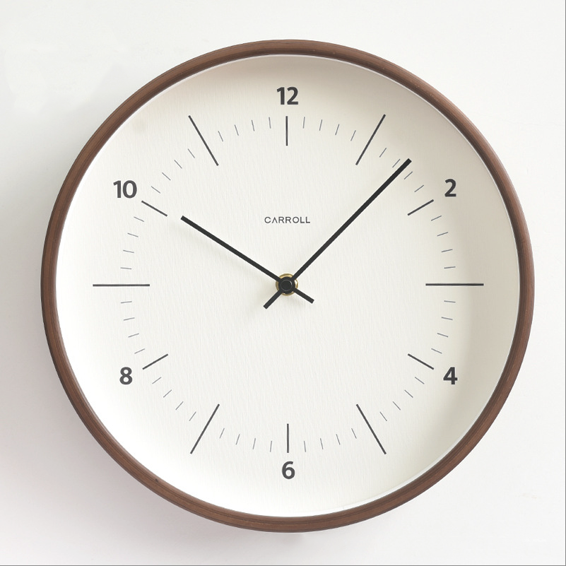 Modern Nordic Wooden Wall Clock – Minimalist Silent Quartz Clock for Living Room & Home Décor