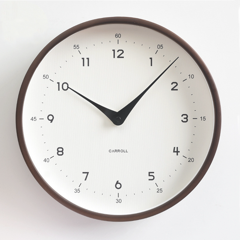 Modern Nordic Wooden Wall Clock – Minimalist Silent Quartz Clock for Living Room & Home Décor