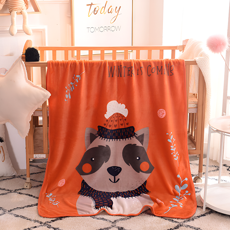 Soft Kids Cartoon Blanket – 100x140cm Toddler Throw for Nap, Travel & All Seasons – Cozy Plush Velvet for Boys & Girls