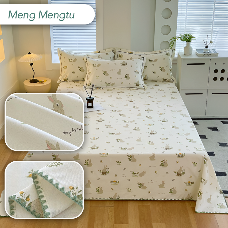 100% Cotton Coarse Cloth Summer Bedspread – Shell Edge Cool Mat & Linen Three-Piece Set – Great fit for Queen and King Beds
