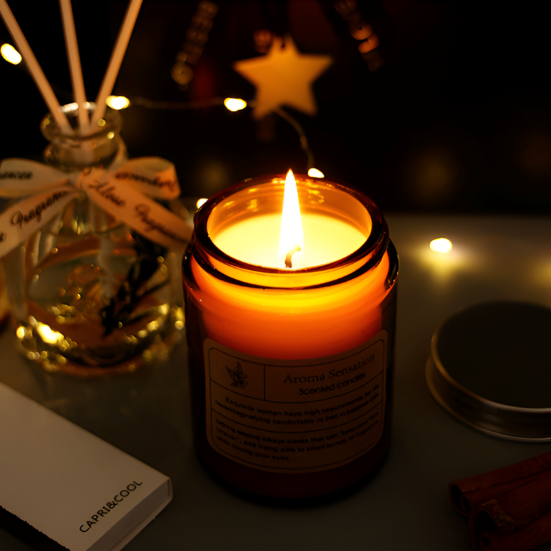Aromatic Candle Gift Box – Fragrance Set with Glass Diffuser, Scented Candles, Potpourri and Dried Fruits