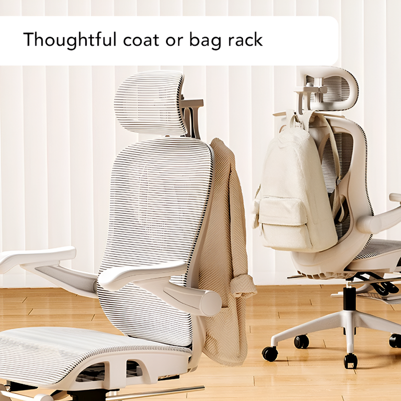 Ergonomic Mesh Office Chair with Headrest & Footrest – Reclining Computer Chair for Home Office & Gaming