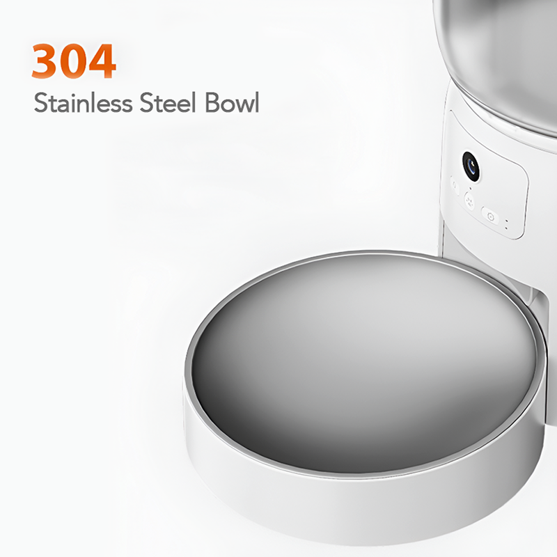 Smart Pet Feeder with Camera and Stainless Steel Bowl – 3L Capacity Automatic WiFi Cat & Dog Food Dispenser