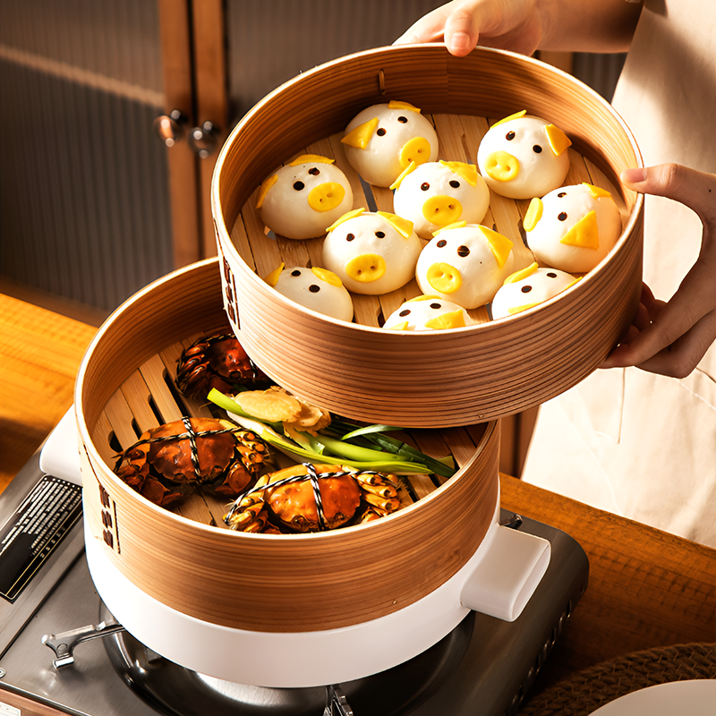 Double-Layer Ceramic Steamer Casserole – High-Temperature Resistant Soup & Steaming Pot for Gas & Open Flame Cooking