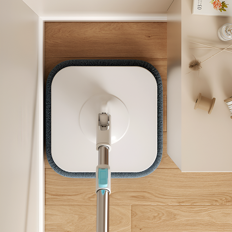 Self-Wringing Spin Mop with 5 Cotton Heads – Dual Water Tank Mop Bucket for Effortless Cleaning